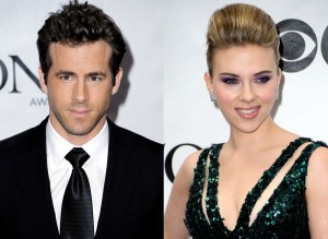 Ryan Reynolds kanadai színész és Scarlett Johansson amerikai színésznő New Yorkban 2010. június 13-án