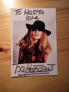 Brigitte Bardot francia színésznő, szexszimbólum Mészáros Mártonnak dedikált fényképe 