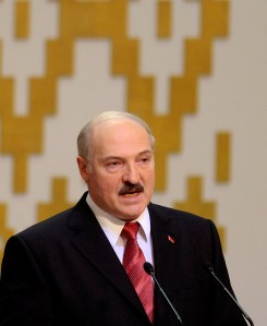 Aljakszandr Lukasenka fehérorosz elnök beiktatási ünnepségén Minszkben 2011. január 21-én