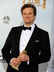 Colin Firt brit színész kezében A király beszéde (The King's Speech) című filmlért kapott elismerésével a Golden Globe-díjak kiosztóján Los Angelesben 2011. január 16-án Colin Firt brit színész kezében A király beszéde (The King's Speech) című filmlért kapott elismerésével a Golden Globe-díjak kiosztóján Los Angelesben 2011. január 16-án