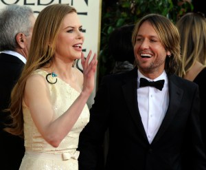 Nicole Kidman ausztrál színésznő és férje, Keith Urban a Golden Globe-díjak kiosztóján Los Angelesben 2011. január 16-án Nicole Kidman ausztrál színésznő és férje, Keith Urban a Golden Globe-díjak kiosztóján Los Angelesben 2011. január 16-án