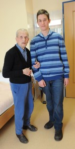 Mészáros Márton és Gallai Rezső, Magyarország legidősebb emberével Győrben 2011. február 12-én