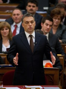 Orbán Viktor miniszterelnök felszólal az Országgyűlés ülésén 2011. február 14-én