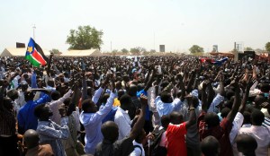 Ünnepelnek az emberek 2011. január 30-án, miután kihirdették a Dél-Szudán függetlenségéről rendezett népszavazás eredményét