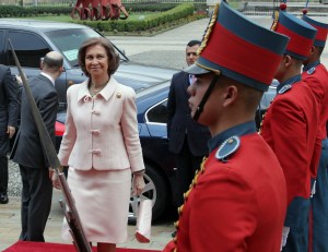 Zsófia spanyol királyné Kolumbia fővárosában, Bogotában 2011. március 16-án Zsófia spanyol királyné Kolumbia fővárosában, Bogotában 2011. március 16-án