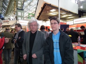 Esterházy Péter Kossuth-díjas magyar íróval a Budapesti Nemzetközi Könyvfesztivál 2011. április 16-án