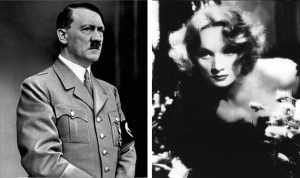 Adolf Hitler német diktátor és Marlene Dietrich világhírű német színész-énekesnő