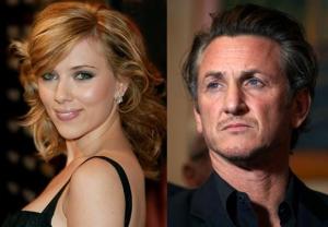 Scarlett Johansson amerikai színésznő és Sean Penn kétszeres Oscar-díjas amerikai színész 