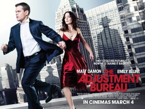 Matt Damon Oscar-díjas amerikai színész és Emily Blunt brit színésznő a Sorsügynökség (The Adjustment Bureau) című film egyik jelenetében Matt Damon Oscar-díjas amerikai színész és Emily Blunt brit színésznő a Sorsügynökség (The Adjustment Bureau) című film egyik jelenetében