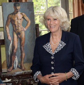 Camilla cornwalli hercegnő és az említett festmény Camilla cornwalli hercegnő és az említett festmény