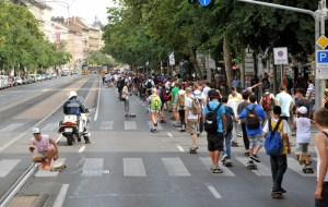 A gördeszkások felvonulása Budapesten 2011. augusztus 13-án