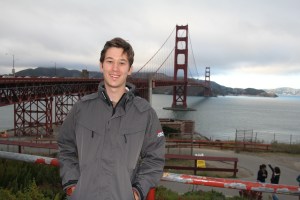 A Golden Gate-híd előtt San Franciscóban (Mészáros Márton felvétele)