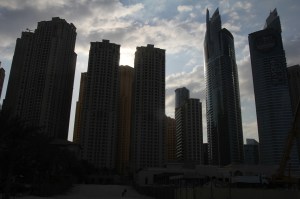 Magas épületek Dubajban, 2011 december (Fotó: Mészáros Márton)