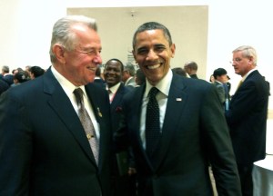 chmitt Pál magyar államfő és Barack Obama amerikai elnök a nukleáris biztonsági csúcsértekezleten Szöulban 2012. március 27-én