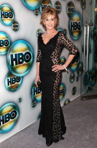 Jane Fonda Oscar-díjas amerikai színésznő a Golden Globe-díjak kiosztása után a Beverly Hilton Hotelben 2012. január 15-én. Igen, nem téved senki: 74 éves, és így néz ki!