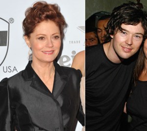 Kombókép Susan Sarandon Oscar-díjas amerikai színésznőről és párjáról, Jonathan Bricklinről 