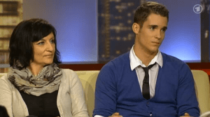 Ervin Unterlecher (16) és korábbi kézilabda edzője, Renata Juras (43)