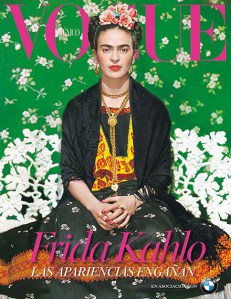 Frida Kahlo mexikói festőnő (1907-1954) a Vogue divatmagazin mexikói kiadásának 2012. novemberi címlapján 