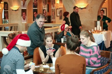 Gáspár Sándor, Martinovics Dorina, Mészáros Piroska színművészek a Nemzeti Színház Kiskarácsony programján 2012. december 11-én