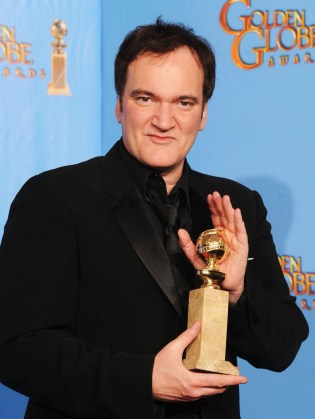 Quentin Tarantino amerikai rendező a legjobb forgatókönyvért járó elismeréssel a 70. alkalommal odaítélt Golden Globe-díjak átadási ünnepségén Los Angelesben 2013. január 13-án