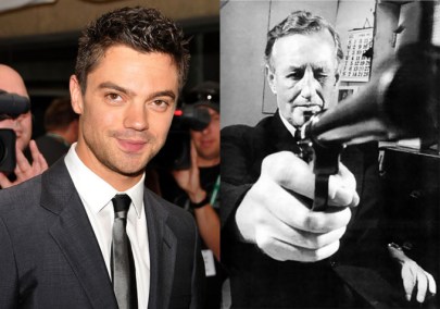 Dominic Cooper brit színész és Ian Fleming brit regényíró 
