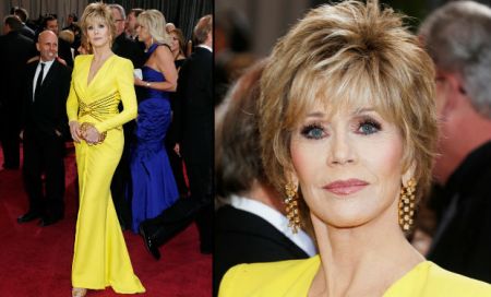 Jane Fonda amerikai színésznő a 85. alkalommal megrendezett Oscar-díjkiosztó gálán a Los Angelesben 2013. február 24-én