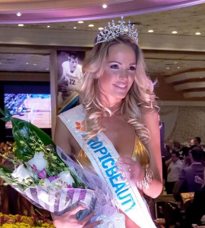 Zimány Linda a Tropic Beauty szépségversenyen Las Vegasban 2013. március 3-án