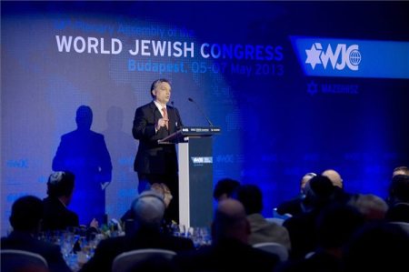 Orbán Viktor felszólal a Zsidó Világkongresszus (World Jewish Congress - WJC) Budapesten 2013. május 5-én