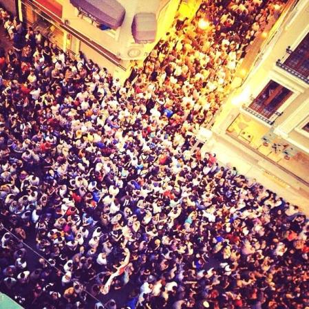 Tüntetők egy török városban