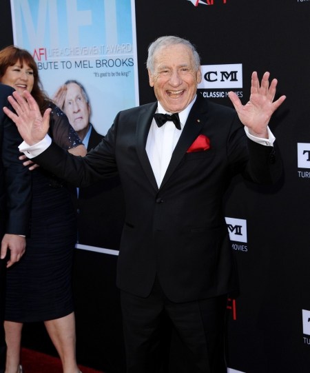 Mel Brooks amerikai komikus, filmrendező, forgatókönyvírót  az Amerikai Filmintézet (AFI) életműdíjának átadásán Los Angelesben 2013. június 6-án