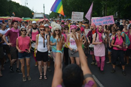 Résztvevők a 18. Budapest Pride-on 2013. július 6-án
