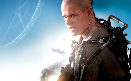 Matt Damon amerikai színész az Elysium című sci-fiben