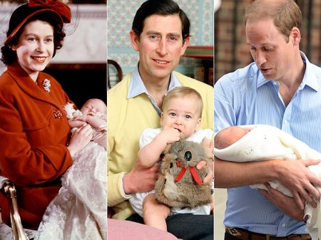 Károly herceg, Vilmos herceg és György herceg csecsemőként