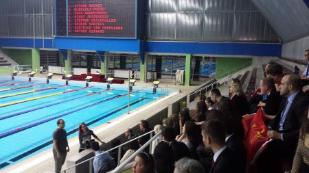 A győztes című film forgatása a Császár-Komjádi Uszodában, Budapesten 2014. január 8-án (Fotó: Mészáros Márton)