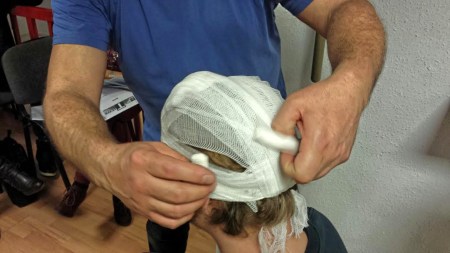 Elsősegély tanfolyam az Atilos autósiskolában Budapesten 2014. január 9-én (Fotó: Mészáros Márton)