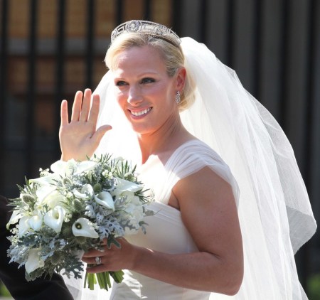 Zara Phillips, II. Erzsébet királynő legidősebb leányunokája esküvőjekor 2011. július 30-án