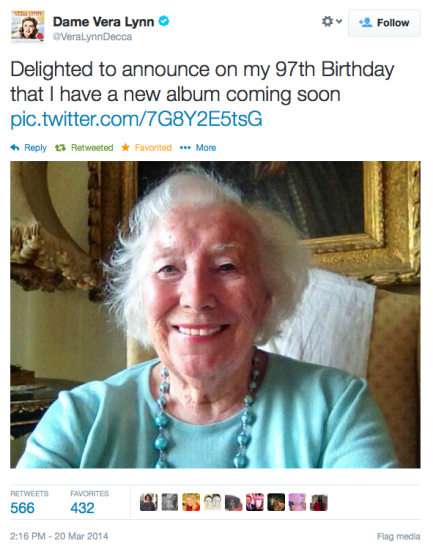 Vera Lynn angol énekesnő