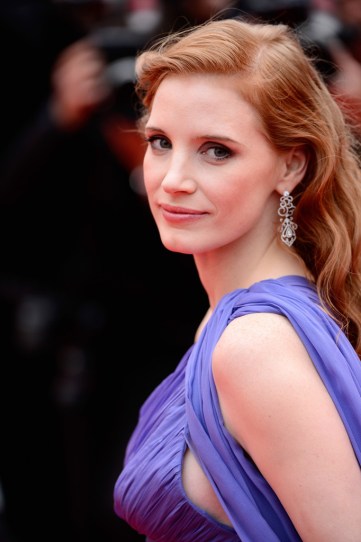 Jessica Chastain amerikai színésznő a cannes-i filmfesztiválon 2014. május 18-án