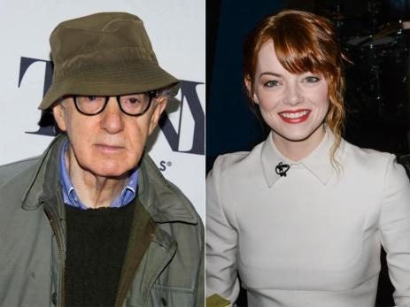 Woody Allen Oscar-díjas amerikai színész-rendező és Emma Stone amerikai színésznő