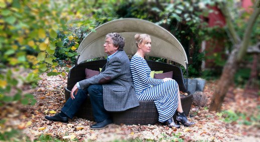 Kern András és Eszenyi Enikő színművészek a Gondolj Rám című film jelmezpróbáján