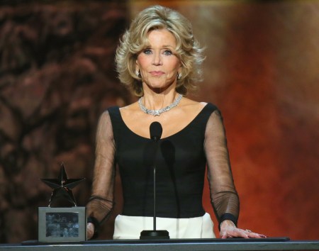 Jane Fonda amerikai színésznő átveszi az Amerikai Filmintézet (AFI) életműdíját Hollywoodban 2014. június 5-én