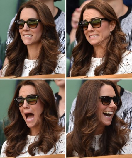 Katalin hercegnő arcai Wimbledonban