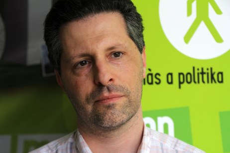 Schiffer András, az LMP társelnöke a miskolctapolcai EFOTT-fesztiválon 2014. július 16-án (Fotó: Mészáros Márton)